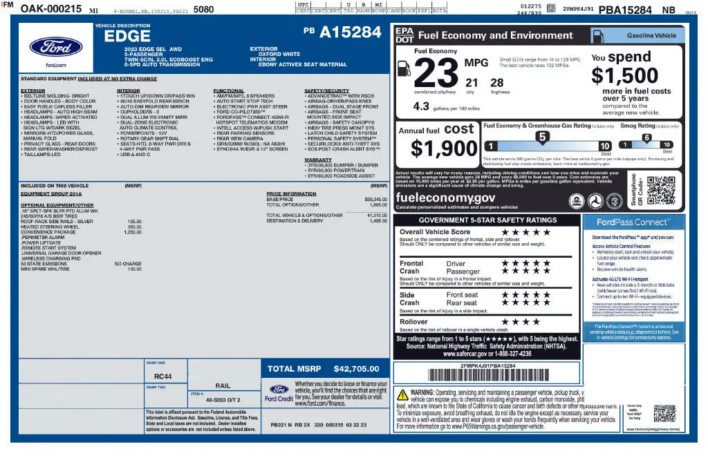 2023 Ford Edge - $24,900