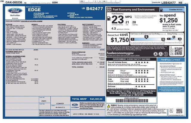 2020 Ford Edge - $17,621