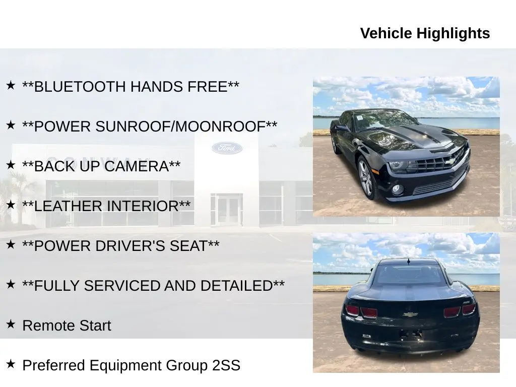 2010 Chevrolet Camaro - $21,498