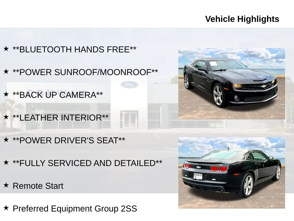 2010 Chevrolet Camaro - $20,998
