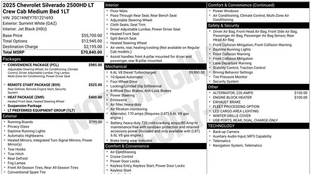 2025 Chevrolet Silverado 2500HD LT