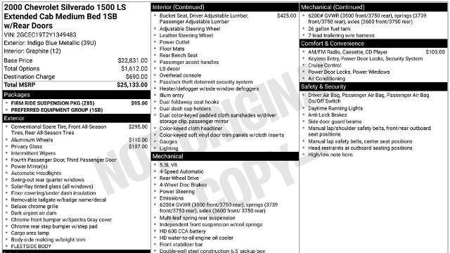Preowned 2000 Chevrolet Silverado 1500 LS for Sale