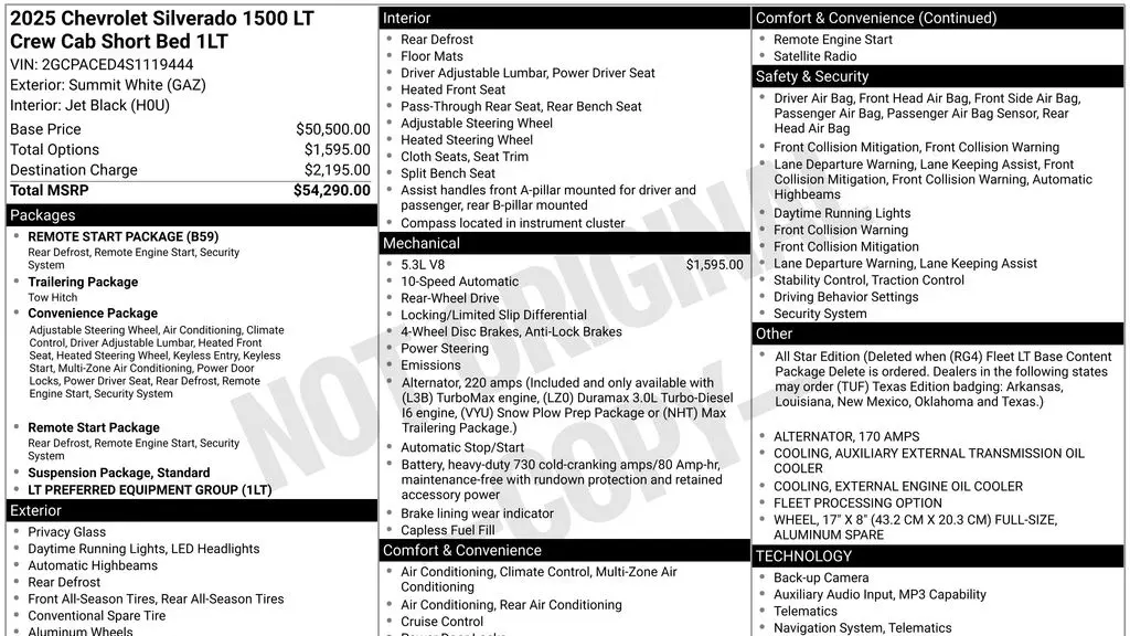 2025 Chevrolet Silverado 1500 LT