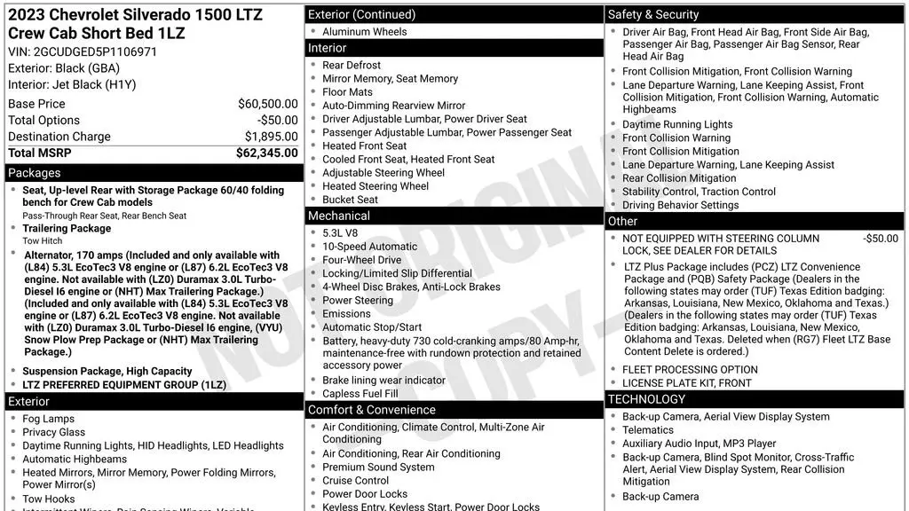 2023 Chevrolet Silverado 1500 LTZ