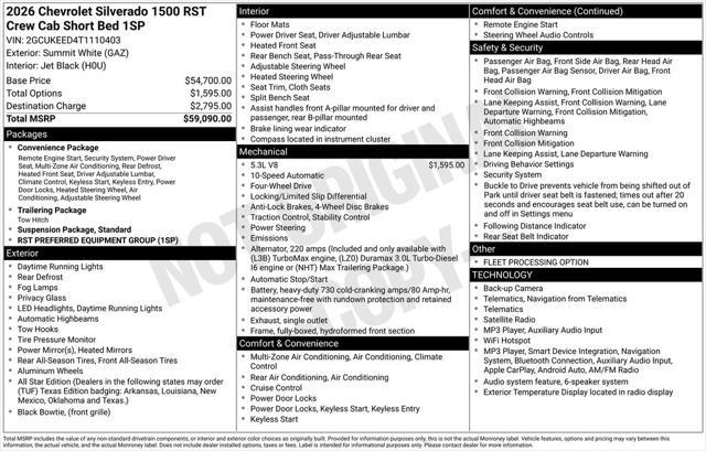 2026 Chevrolet Silverado - $46,990