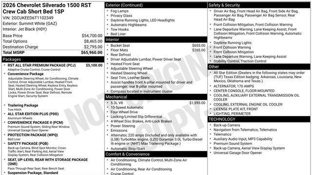 2026 Chevrolet Silverado 1500 RST