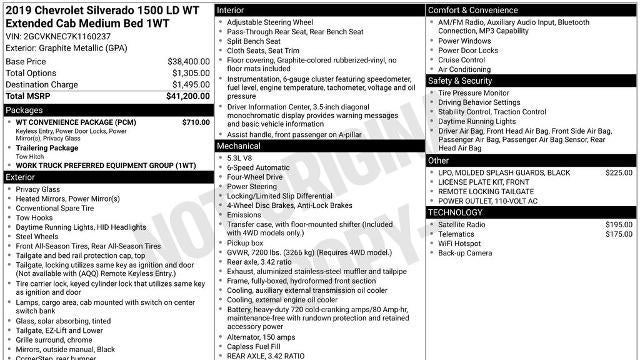 2019 Chevrolet Silverado 1500 LD Work Truck