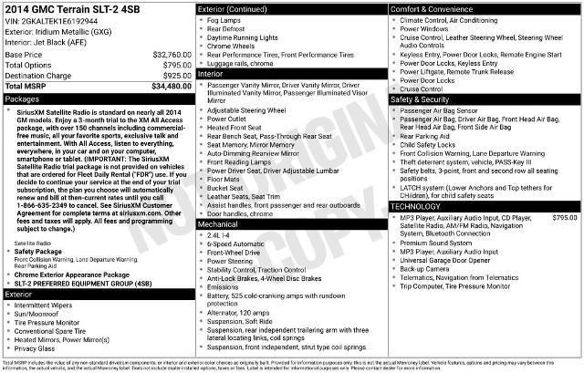 2014 GMC Terrain SLT-2 — photo 1 of 12