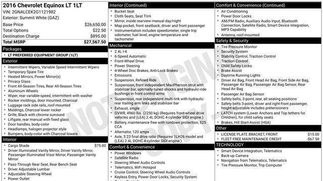 2016 Chevrolet Equinox LT