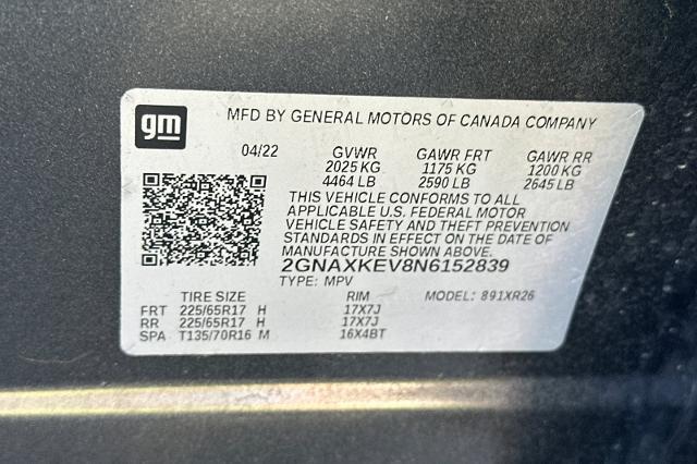 2022 Chevrolet Equinox - $15,663