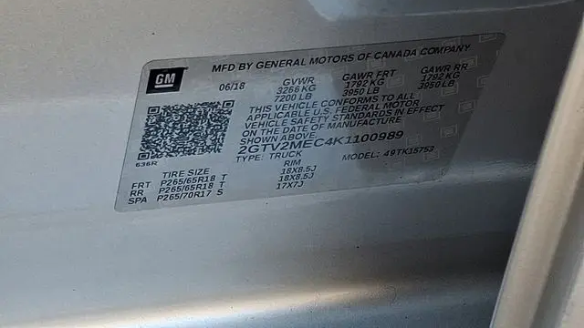 2019 GMC Sierra 1500 Limited SLE