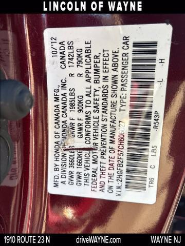 2012 Honda Civic - $7,899