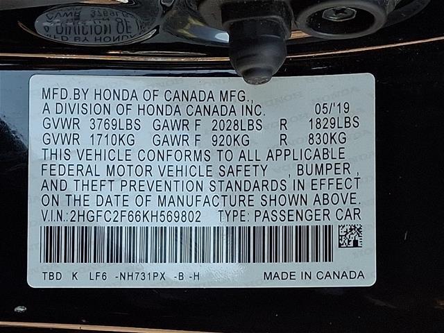 2019 Honda Civic - $20,280