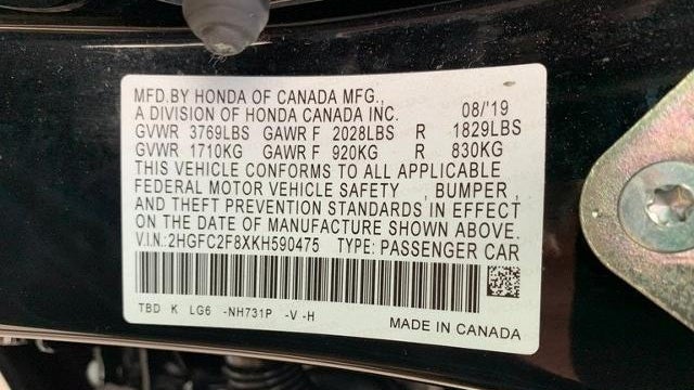 2019 Honda Civic Sport