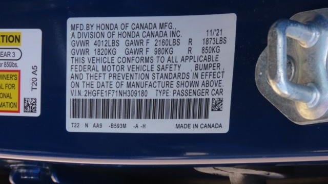 2022 Honda Civic EX