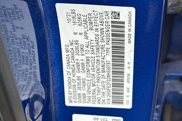 2022 Honda Civic - $19,577