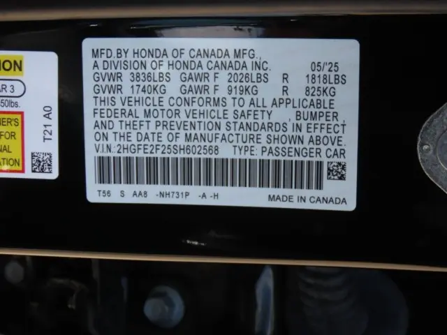 2025 Honda Civic - $25,686