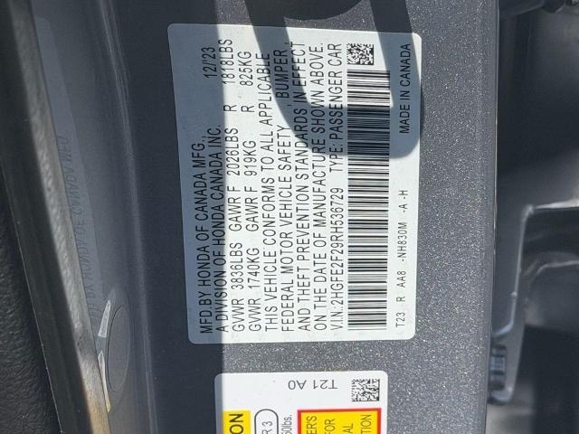 2024 Honda Civic - $18,995