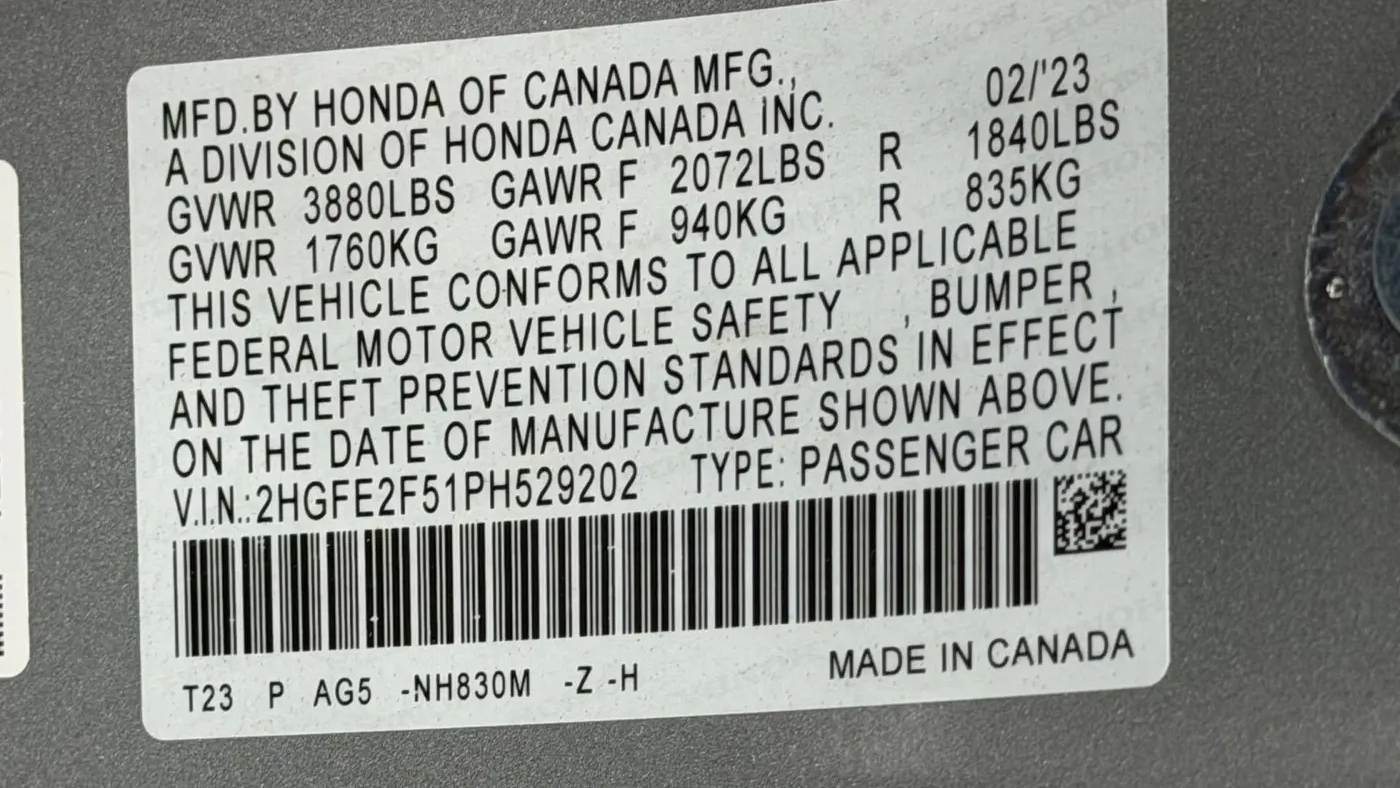 2023 Honda Civic Sport
