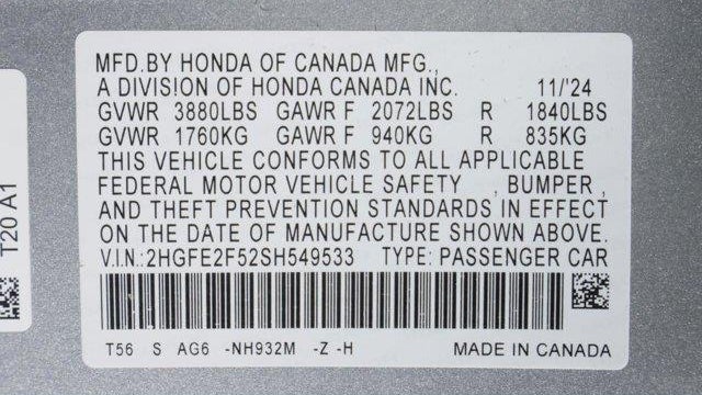 2025 Honda Civic Sport