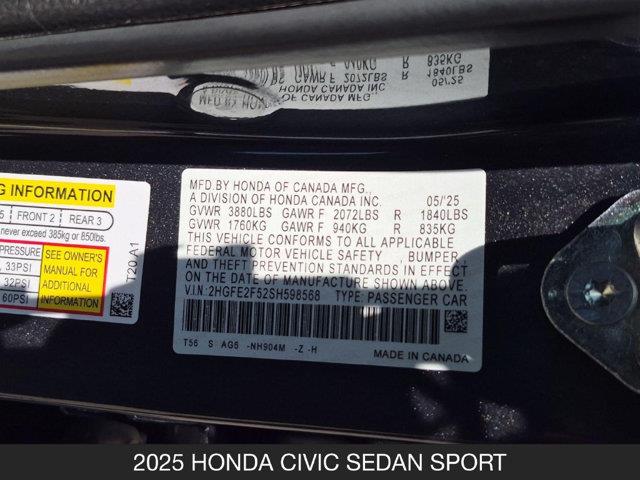 2025 Honda Civic - $24,977