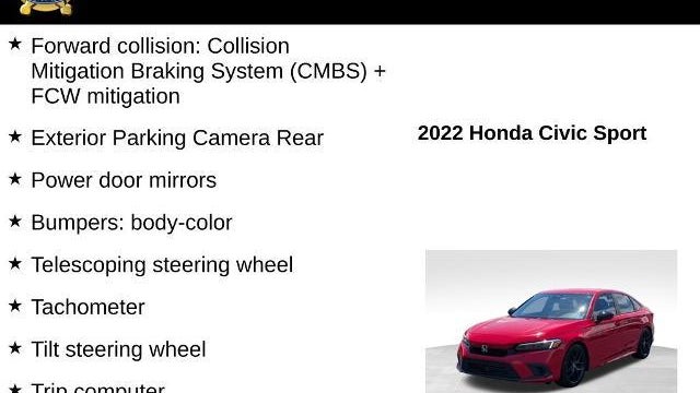 2022 Honda Civic Sport