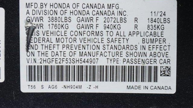 2025 Honda Civic Sport