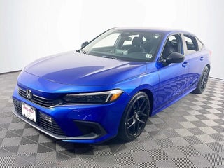 2022 Honda Civic with Aegean Blue Metallic Exterior