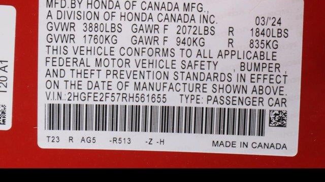 2024 Honda Civic Sport