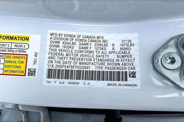 2026 Honda Civic - $34,045