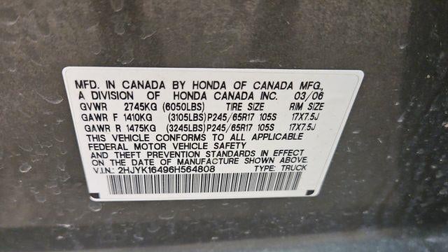 2006 Honda Ridgeline RTS