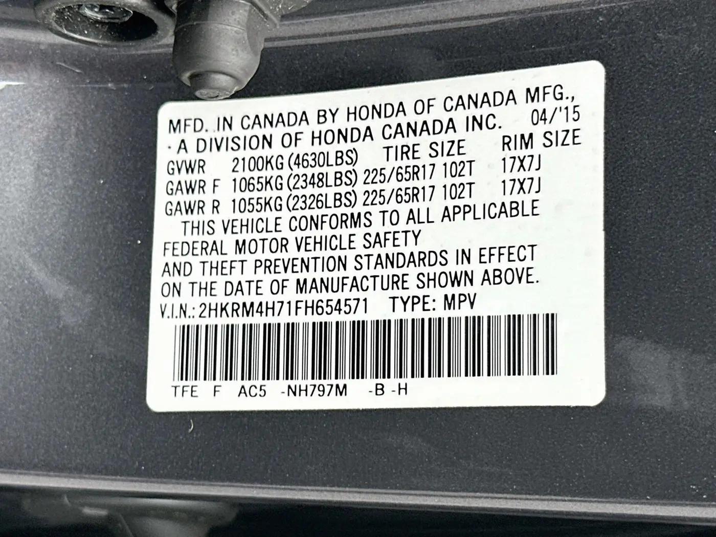 2015 Honda CR-V - $19,500