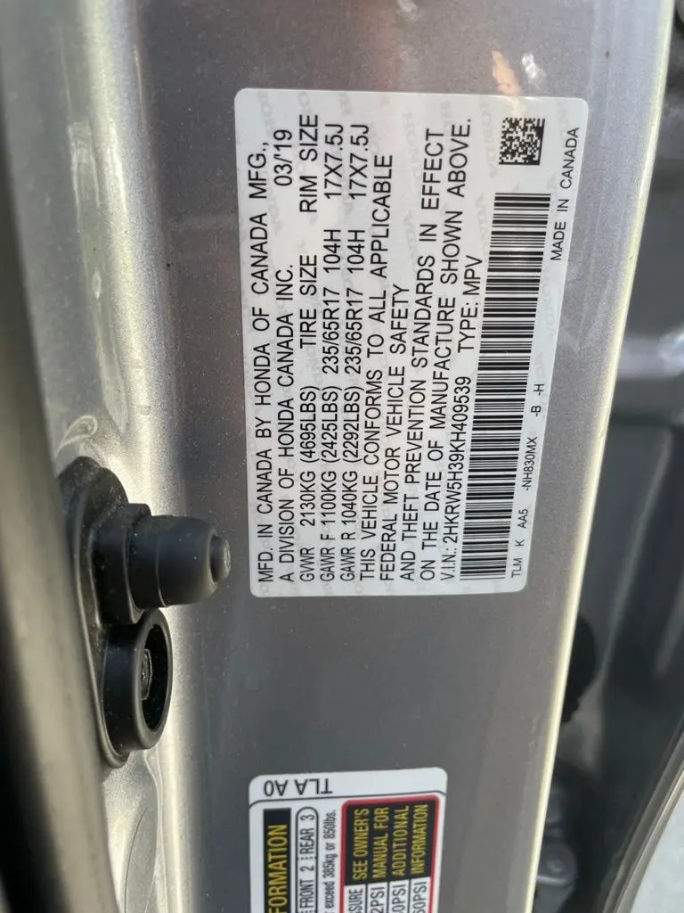 2019 Honda CR-V - $15,497