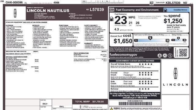 2019 Lincoln Nautilus Reserve