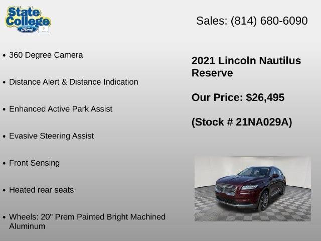 2021 Lincoln Nautilus - $26,495