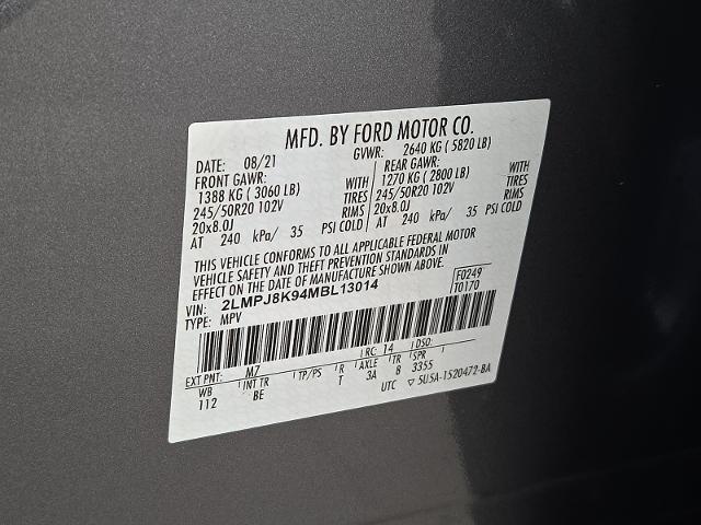 2021 Lincoln Nautilus - $31,999