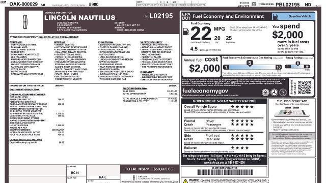 2023 Lincoln Nautilus Reserve