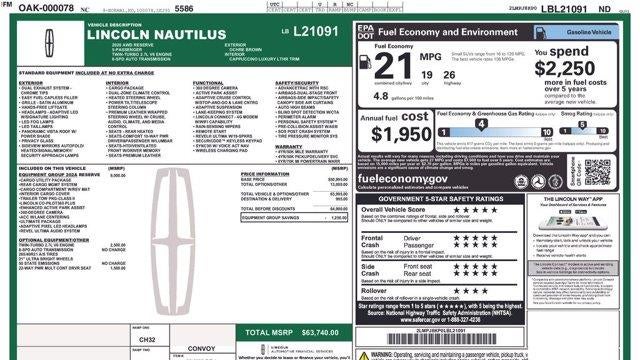 2020 Lincoln Nautilus Reserve