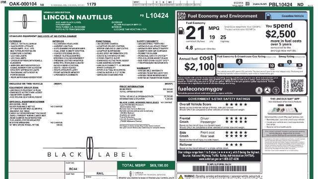 2023 Lincoln Nautilus Black Label