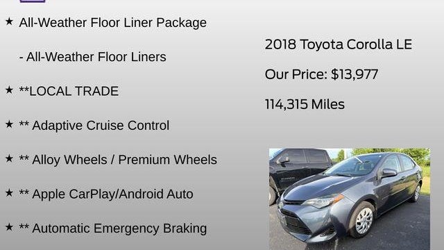 2018 Toyota Corolla SE