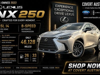 Photo of a 2022 Lexus NX 250 4DR Crossover for sale