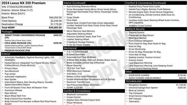 2024 Lexus NX 350 Premium