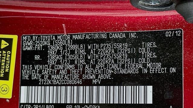2012 Lexus RX 350 Base