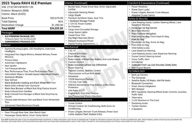 2023 Toyota RAV4 - $29,010