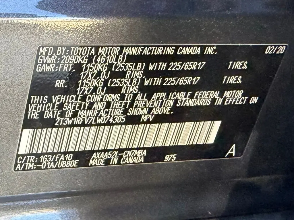 2020 Toyota RAV4 - $21,701