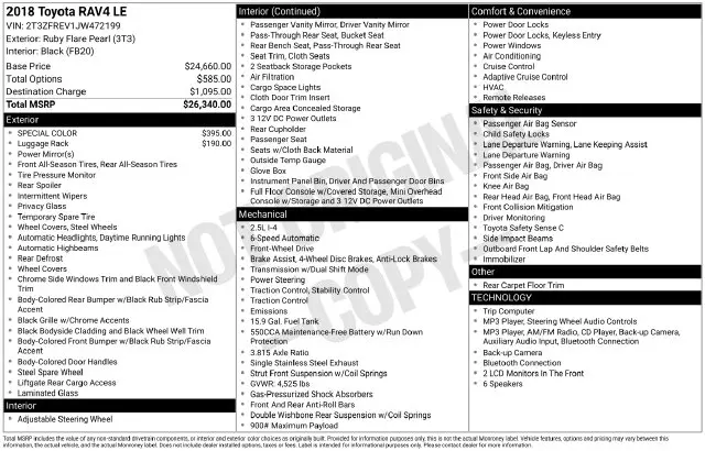 2018 Toyota RAV4 - $19,205