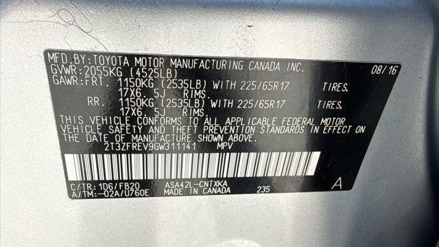 2016 Toyota RAV4 LE