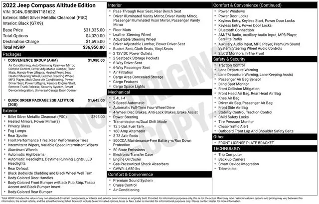 2022 Jeep Compass Latitude — photo 1 of 2