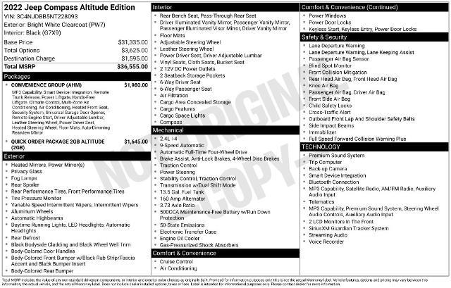 2022 Jeep Compass - $17,380