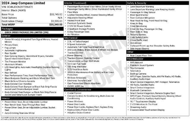 2024 Jeep Compass - $17,900